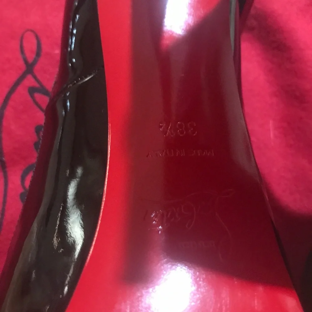 Christian Louboutin New Very Prive 120MM heels Box Dust Cloth Included Black - Picture 3 of 7
